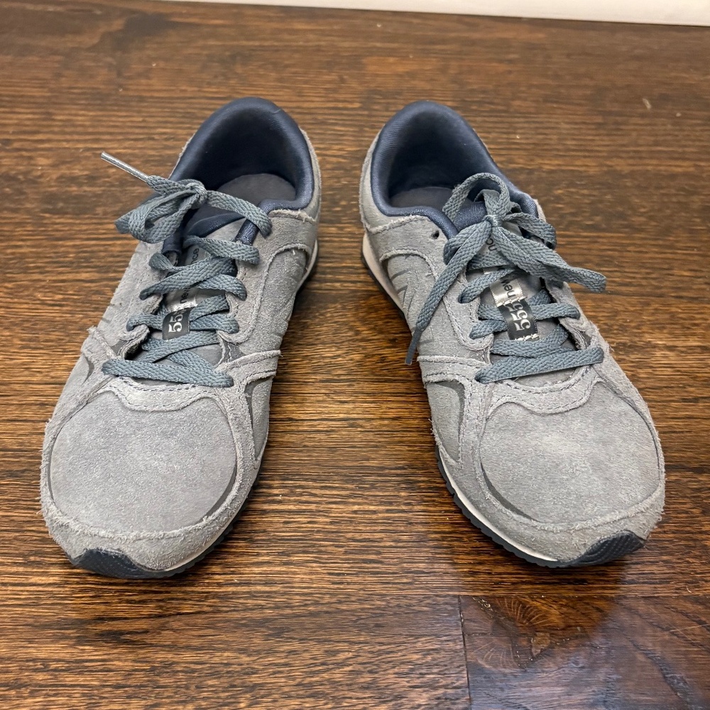 New Balance 555 Retro Charcoal Grey Suede Sneaker, Size 6 - Picture 2 of 15